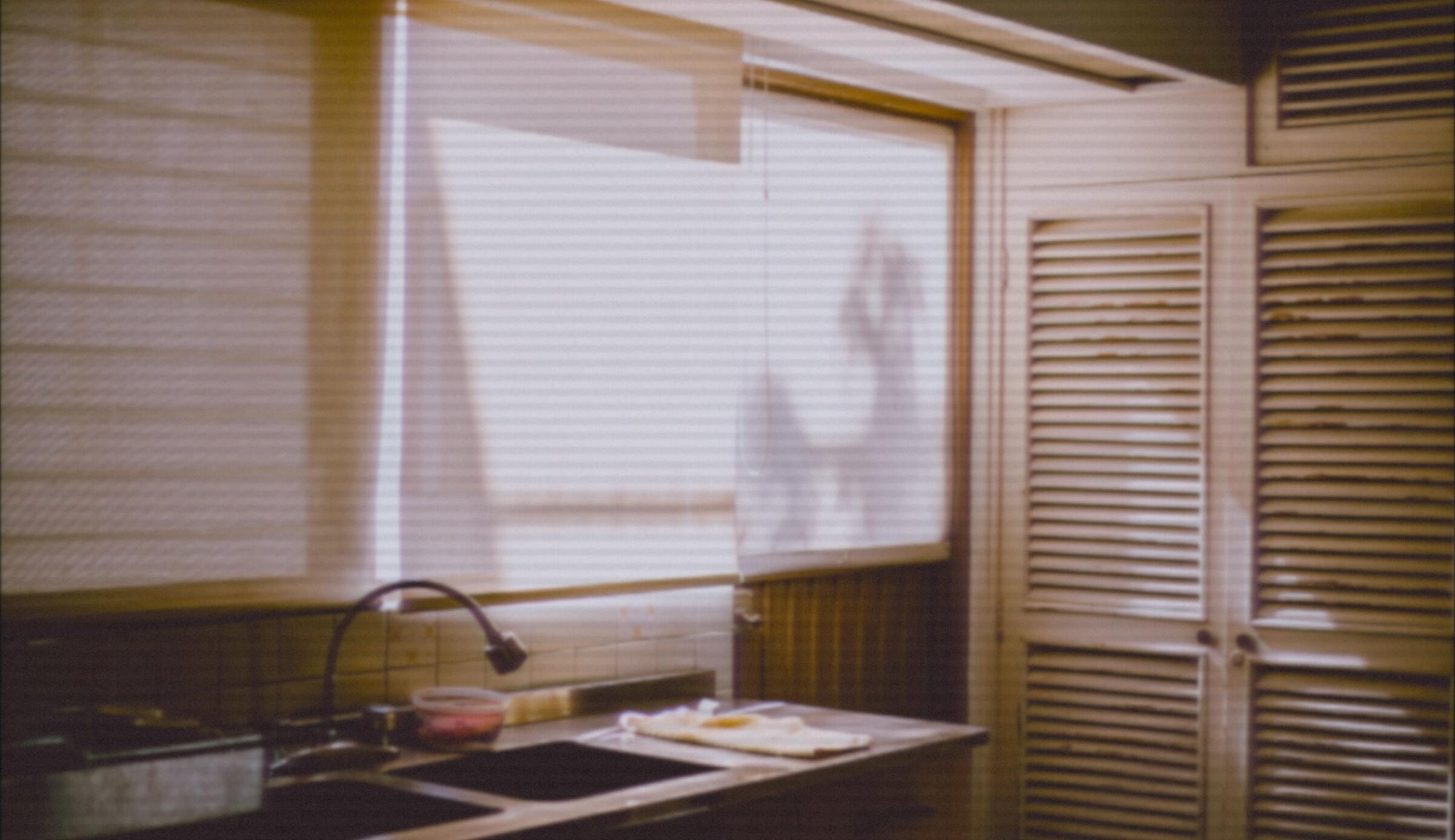 A photograph processed by the Cinta machine. The family tape, not the security cam.