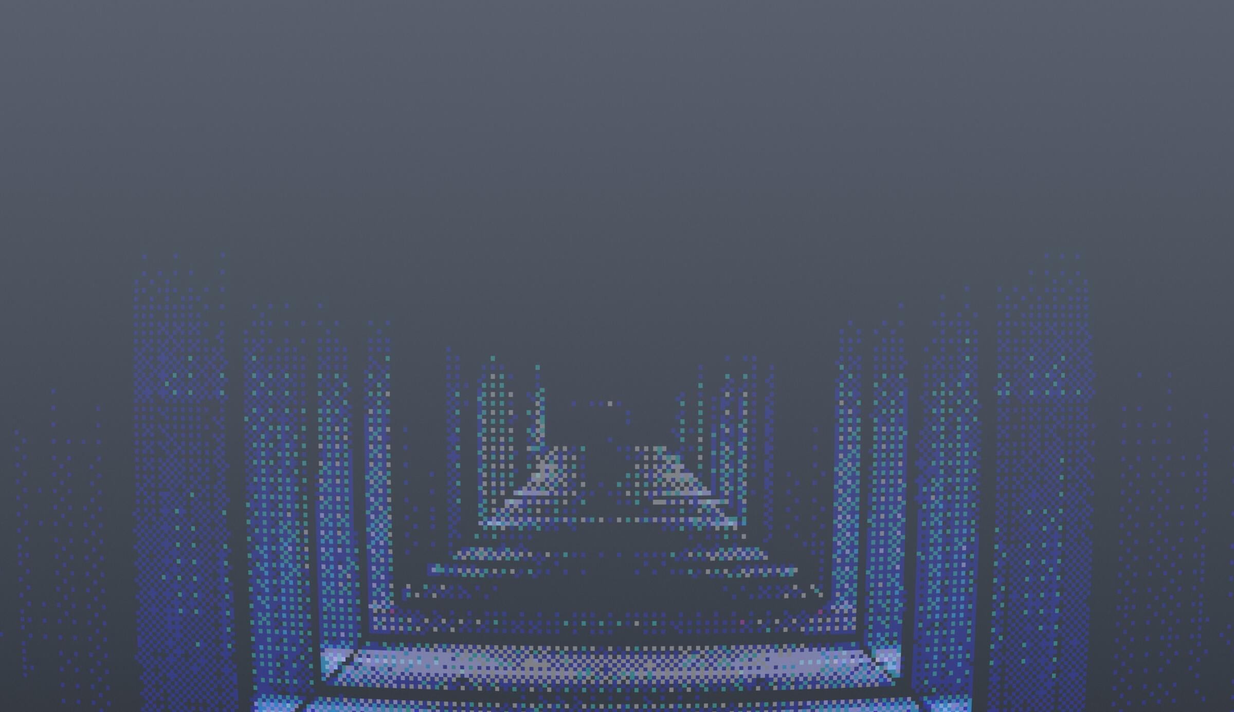A photograph processed by the Vértice machine. Old 3D, wobbly, lost in fog.