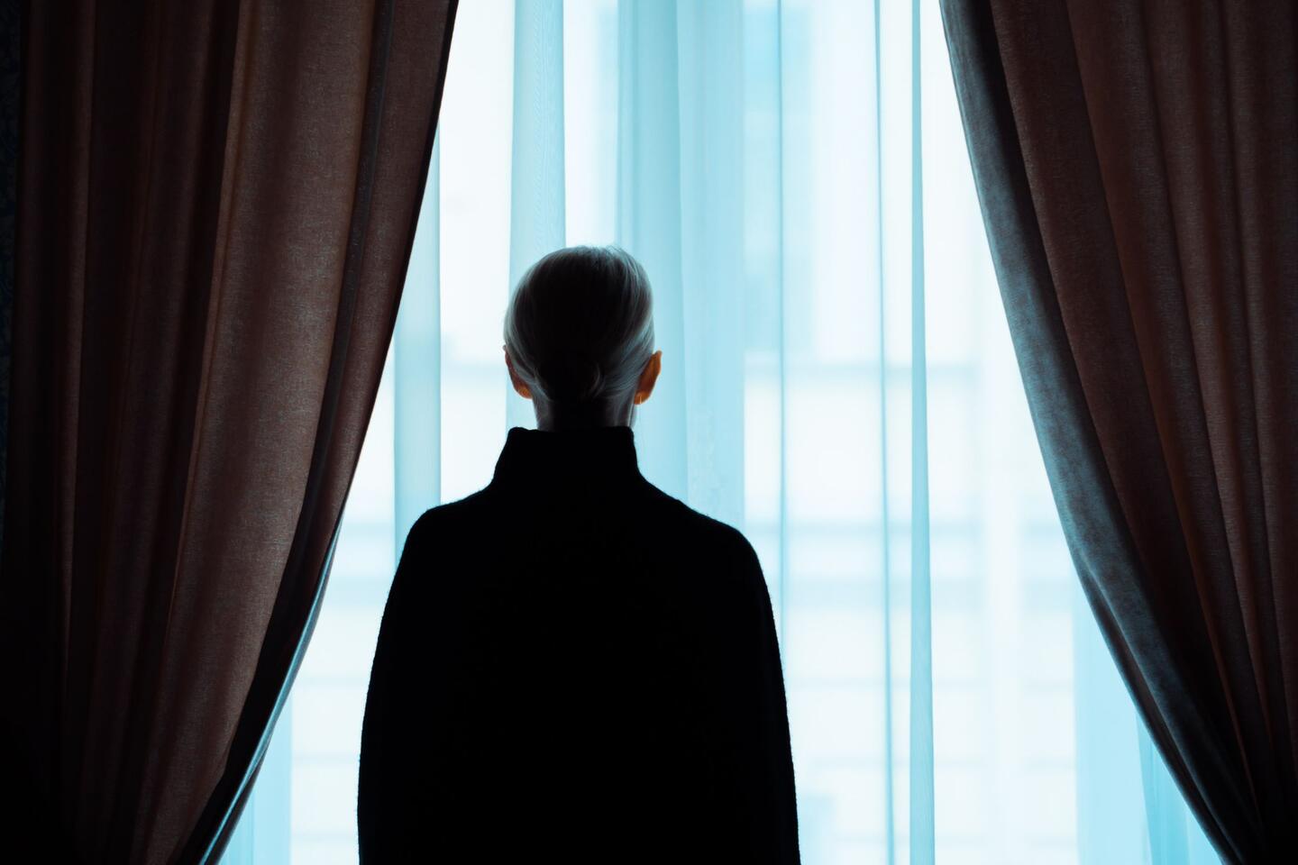 The original unprocessed photo: a backlit silhouette in front of a window, with flat phone-camera color.